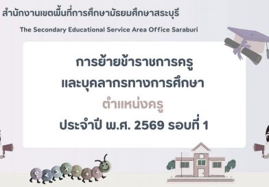 การย้ายข้าราชการครูและบุคลากรทางการศึกษา ตำแหน่งครู ประจำปี พ.ศ. 2569 รอบที่ 1